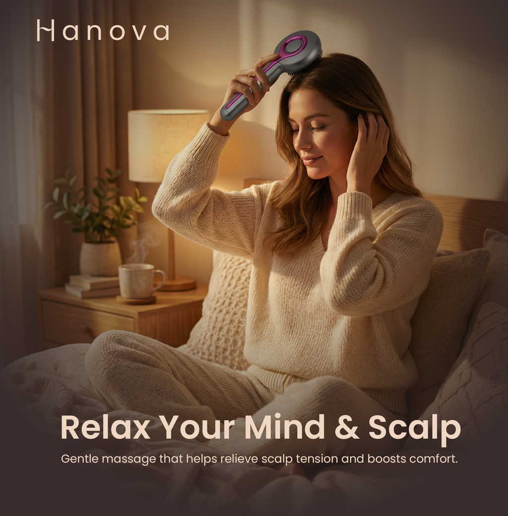 Hanova™ Red Light Scalp Comb – Restore Hair Density at Home
