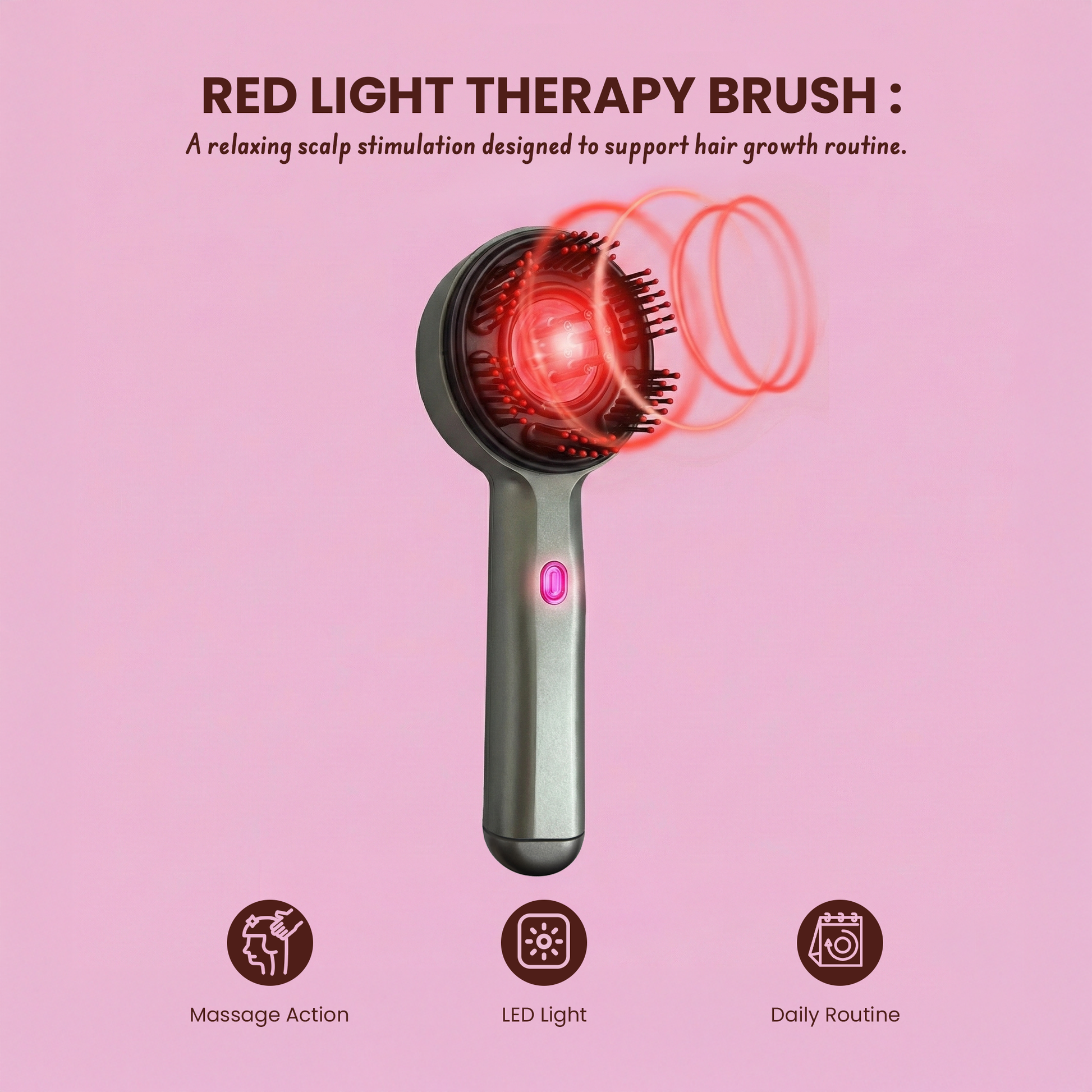 Hanova™ Red Light Scalp Comb – Restore Hair Density at Home